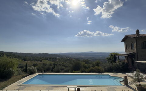 Villa Monticello: Water, Sky, Cloud, Plant, Building, Daytime, Window, Light, Azure, Swimming Pool