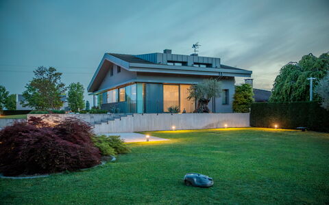 Villa Dalia Venezia: Sky, Plant, Property, Cloud, Building, Tree, House, Grass, Window, Land Lot