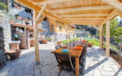 Casa Aurora - Recco, Liguria: Flagstone, Resort, Eco Hotel, Cottage, Shade, Chair, Swimming Pool, Estate, Outdoor Furniture, Design