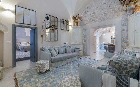Dimora Cocchi: Picture Frame, Furniture, Couch, Decoration, Azure, Building, Comfort, Living Room, Interior Design, Architecture