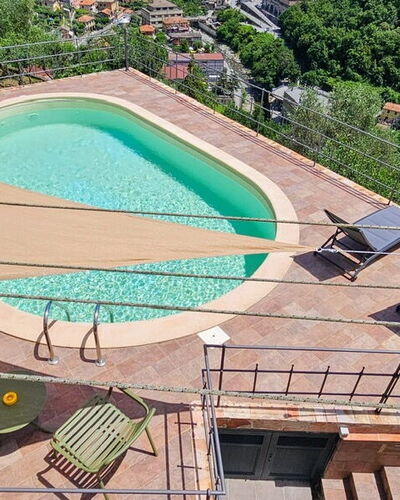 Belvedere, House With Private Pool And Garden, Rec: Building, Property, Water, Plant, Green, Swimming Pool, Outdoor Furniture, Shade, Wood, Tree