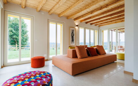 Casa Gallo - Roero - Langhe, Piemonte: Property, Comfort, Interior Design, Wood, Shade, Floor, Window, Flooring, Living Room, Wall