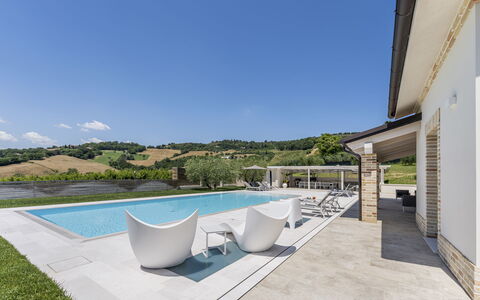 Villa Aso: Swimming Pool, Resort, Leisure, Estate, Shade, Villa, Eco Hotel, Outdoor Furniture, Outdoor Structure, Courtyard