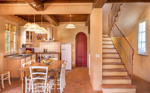 Le Vigne 4: Furniture, Table, Stairs, Wood, Building, Window, Door, Interior Design, Chair, Floor