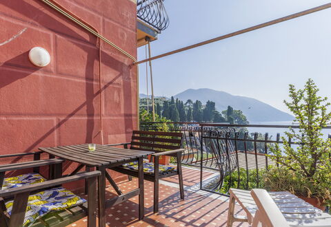 A Due Passi Da Camogli: Sky, Table, Property, Building, Plant, Wood, Water, Tree, Shade, Outdoor Furniture