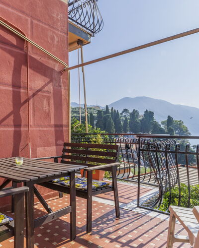 A Due Passi da Camogli, Seaview with Terrace, Wifi: Sky, Table, Property, Building, Plant, Wood, Water, Tree, Shade, Outdoor Furniture