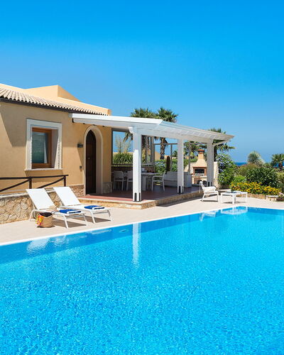 Villa Cornino - Custonaci, Sicilia: Water, Sky, Property, Plant, Swimming Pool, Azure, Building, Tree, Shade, Leisure