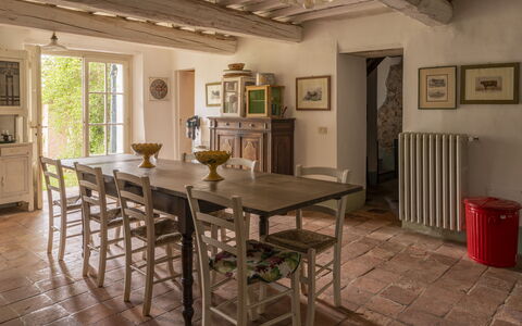 La Casa Dei Limoni, Camaiore, Pet Friendly, Wifi: Furniture, Interior Design, Flooring, Wall, Table, Wood, Chair, Kitchen & Dining Room Table, Dining Room, Floor