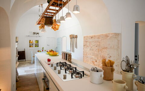Masseria Lamacerase: Table, Property, Orange, Wood, Interior Design, Floor, Flooring, Houseplant, Living Room, Real Estate