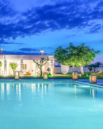 Masseria Lamacerase: Water, Cloud, Building, Sky, Property, Plant, Blue, Swimming Pool, Azure, Tree