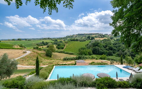 Pendolino Spereto Apartment With Pool, Montaione: Swimming Pool, Outdoor Furniture, Garden, Estate, Eco Hotel, Landscaping, Sunlounger, Plantation, Villa, Resort Town