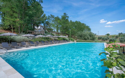 Pendolino Spereto Apartment With Pool, Montaione: Swimming Pool, Resort, Outdoor Furniture, Eco Hotel, Sunlounger, Garden, Landscaping, Thermae, Resort Town, Hacienda