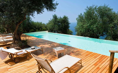 Pietramare - Castellabate, Campania: Furniture, Table, Property, Building, Sky, Swimming Pool, Tree, Shade, Chair, Outdoor Furniture