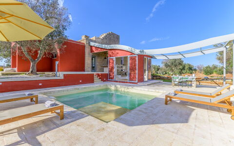 Lamia del Grano: Sky, Property, Swimming Pool, Water, House, Architecture, Interior Design, Outdoor Furniture, Tree, Shade