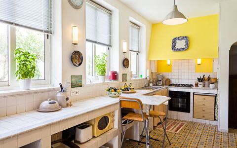 Villa Il Sole Di Sorrento: Property, Window, Furniture, Plant, Table, Cabinetry, Countertop, Kitchen, Interior Design