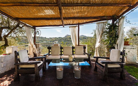 Villa Il Sole Di Sorrento: Furniture, Property, Plant, Shade, Interior Design, Lighting, Architecture, Tree, Real Estate, Living Room