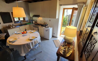 Il Cantuccio 2: Table, Furniture, Building, Chair, Cabinetry, Interior Design, Wood, Flooring, Floor, Living Room