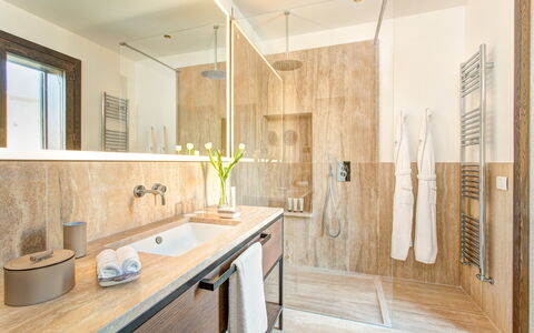 Villa Agata - Sea View | By Rocco Forte Villas: Cabinetry, Sink, Property, Tap, Countertop, Plumbing Fixture, Bathroom Cabinet, Wood, Interior Design, Kitchen Sink
