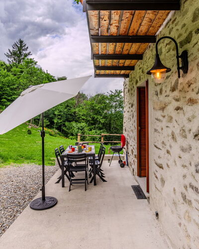 La Quiete Mountain Home: Plant, Property, Sky, Cloud, Green, Leaf, Building, Shade, Table, Tree