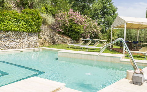 Villa Montegattoli, Pool, Landscape, Wifi, Ac: Water, Plant, Property, Swimming Pool, Outdoor Furniture, Tree, Shade, Grass, Leisure, Composite Material