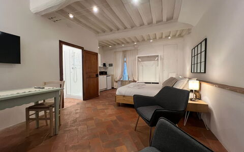 Vicolo Della Scala Rooms: Furniture, Table, Interior Design, Floor, Wood, Flooring, Living Room, Comfort, Real Estate, Hardwood