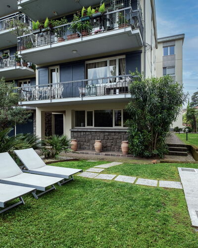 Dal Molin Apartment, Garda Lake, Ac, Fitness, Jacu: Plant, Building, Window, Interior Design, Architecture, Shade, Urban Design, Condominium, Residential Area, House