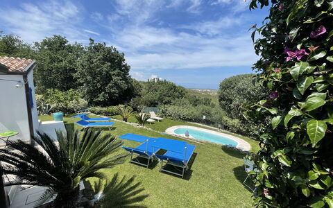 Villa Acquaro, Santa Caterina Dello Ionio, Pool, A: Blue, Swimming Pool, Resort, Estate, Garden, Lawn, Landscaping, Hacienda, Villa, Yard