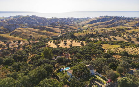 Villa Acquaro, Santa Caterina Dello Ionio, Pool, A: Landscape, Rural Area, Estate, Chaparral, Aerial Photography, Mountain Village