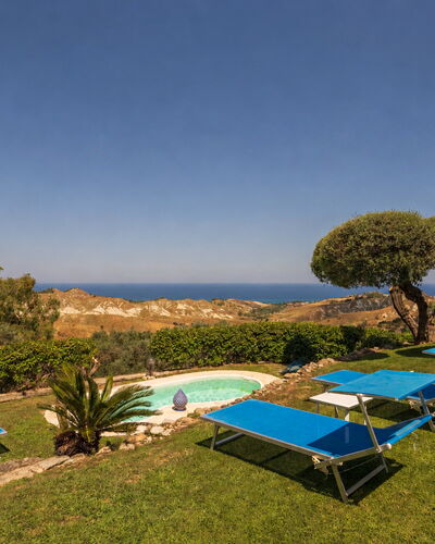 Villa Acquaro, Santa Caterina Dello Ionio, Pool, A: Blue, Shrub, Landscape, Swimming Pool, Resort, Outdoor Furniture, Garden, Landscaping, Shade, Eco Hotel
