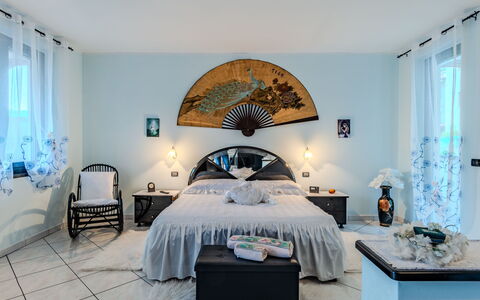 Nonna Grazia: Property, Furniture, Blue, Comfort, Azure, Bed Frame, Building, Lighting, Decoration, Wood
