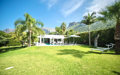 Terrasini Luxury Villa: Plant, Sky, Cloud, Green, Tree, Building, Natural Landscape, Arecales, Land Lot, Shade