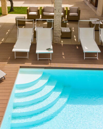 Villa Terrenove: Water, Property, Building, Swimming Pool, Outdoor Furniture, Rectangle, Wood, Leisure, Flooring, Plant