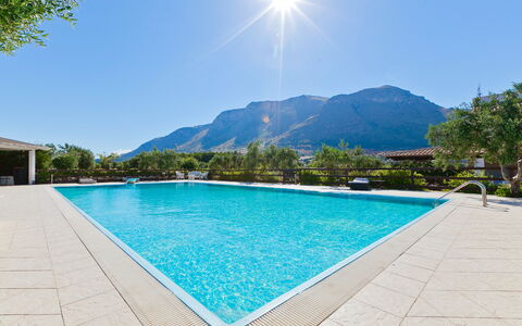 Villa Castellammare: Water, Sky, Daytime, Property, Swimming Pool, Plant, Azure, Tree, Rectangle, Body Of Water