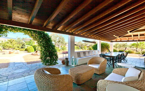 Villa Castellammare: Plant, Property, Shade, Table, Chair, Interior Design, Outdoor Furniture, Leisure, Real Estate, Cottage