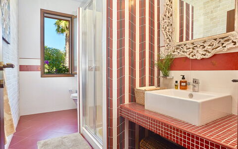 Villa Selinunte: Property, Sink, Plumbing Fixture, Tap, Plant, Wood, Bathroom, Bathroom Sink, Interior Design, Building
