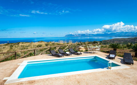 Villa Azzurra: Water, Sky, Property, Cloud, Blue, Plant, Azure, Swimming Pool, Shade, Wood
