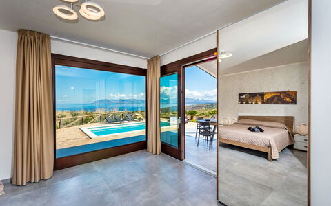 Villa Azzurra: Building, Furniture, Comfort, Living Room, Interior Design, Wood, Condominium, Plant, Floor, Curtain