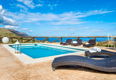 Villa Azzurra: Water, Cloud, Sky, Water Resources, Property, Swimming Pool, Azure, Outdoor Furniture, Sunlounger, Shade