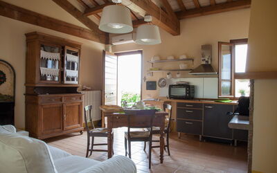 Cassiopea: Cabinetry, Furniture, Property, Countertop, Chair, Wood, Table, Lighting, Interior Design, Kitchen