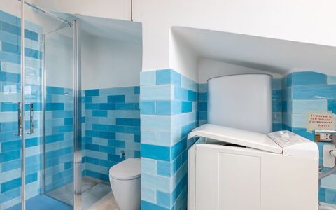 Conero Bluloft: Blue, Flooring, Floor, Interior Design, Plumbing Fixture, Tile, Composite Material, Bathroom, Plumbing, Toilet