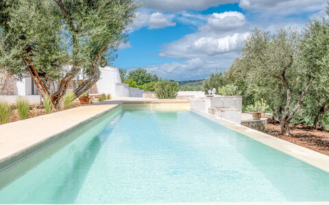 Villa La Selva: Water, Sky, Cloud, Property, Plant, Swimming Pool, Azure, Tree, Shade, Composite Material