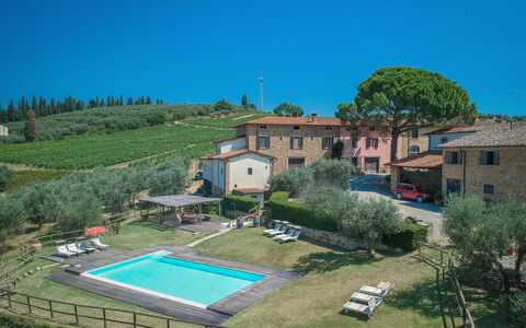 Le Fonti Apartments With Ac Near Siena: Sky, Plant, Property, Window, Azure, Building, Tree, Land Lot, Architecture, Urban Design
