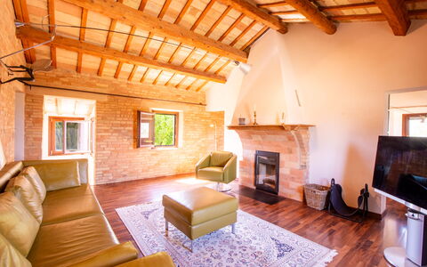 Villa Gelso: Property, Furniture, Picture Frame, Couch, Wood, Interior Design, Window, Floor, Living Room, Comfort