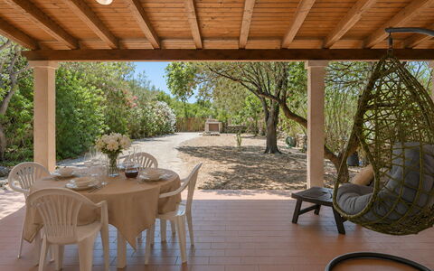 La Casa dei Nonni: Wood, Furniture, Outdoor Furniture, Shade, Resort, Chair, Garden, Outdoor Structure, Outdoor Table, Eco Hotel