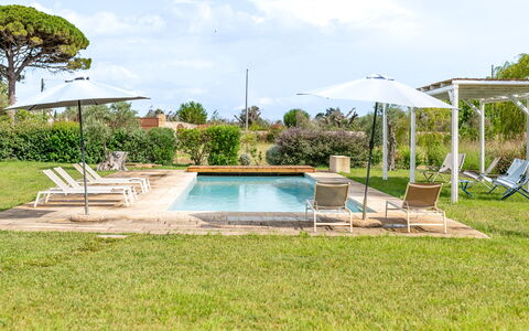 Villa Monamu: Water, Plant, Sky, Cloud, Swimming Pool, Tree, Outdoor Furniture, Shade, Leisure, Landscape