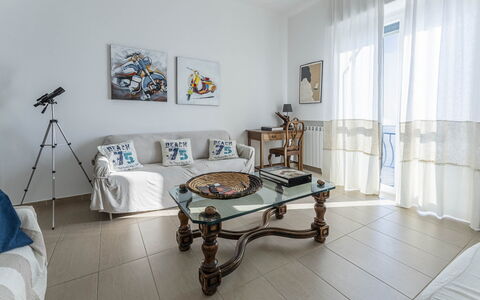 Breath-taking Portofino Promontory Seaview: Furniture, Interior Design, Flooring, Floor, Ceiling, Wood, Room, Couch, Living Room, Table