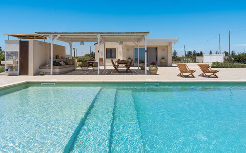 Villa Paolina: Water, Sky, Swimming Pool, Azure, Plant, Shade, Outdoor Furniture, Leisure, Composite Material, Real Estate