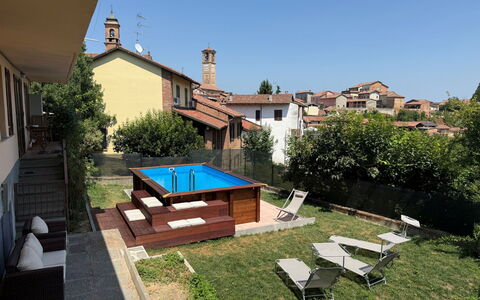 Castagnole Monferrato 200: Swimming Pool, Composite Material, Leisure, Backyard, Resort, Shade, Yard, Eco Hotel, Design, Courtyard