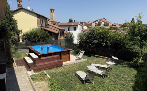 Castagnole Monferrato 200: Swimming Pool, Composite Material, Backyard, Garden, Shade, Yard, Resort, Landscaping, Design, Water Feature