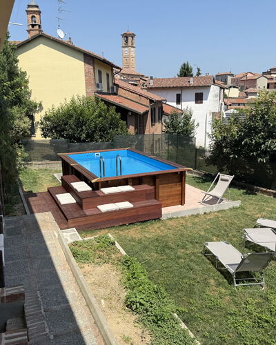Castagnole Monferrato 200: Swimming Pool, Composite Material, Leisure, Backyard, Resort, Outdoor Furniture, Shade, Yard, Design, Chair